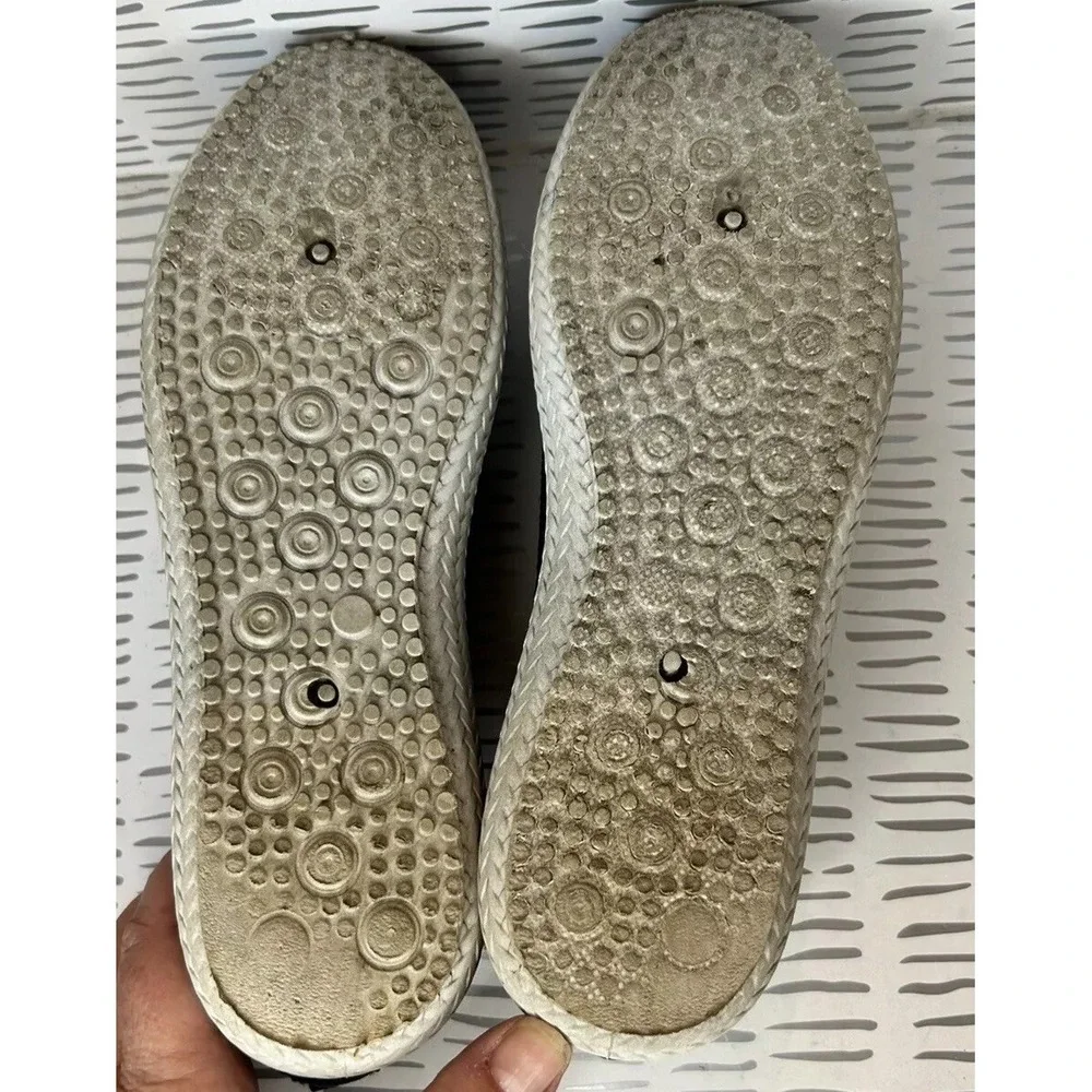 Tommy Bahama Womens Black Knit Slip On Espadrille Sneakers 7.5 Minimalist Travel